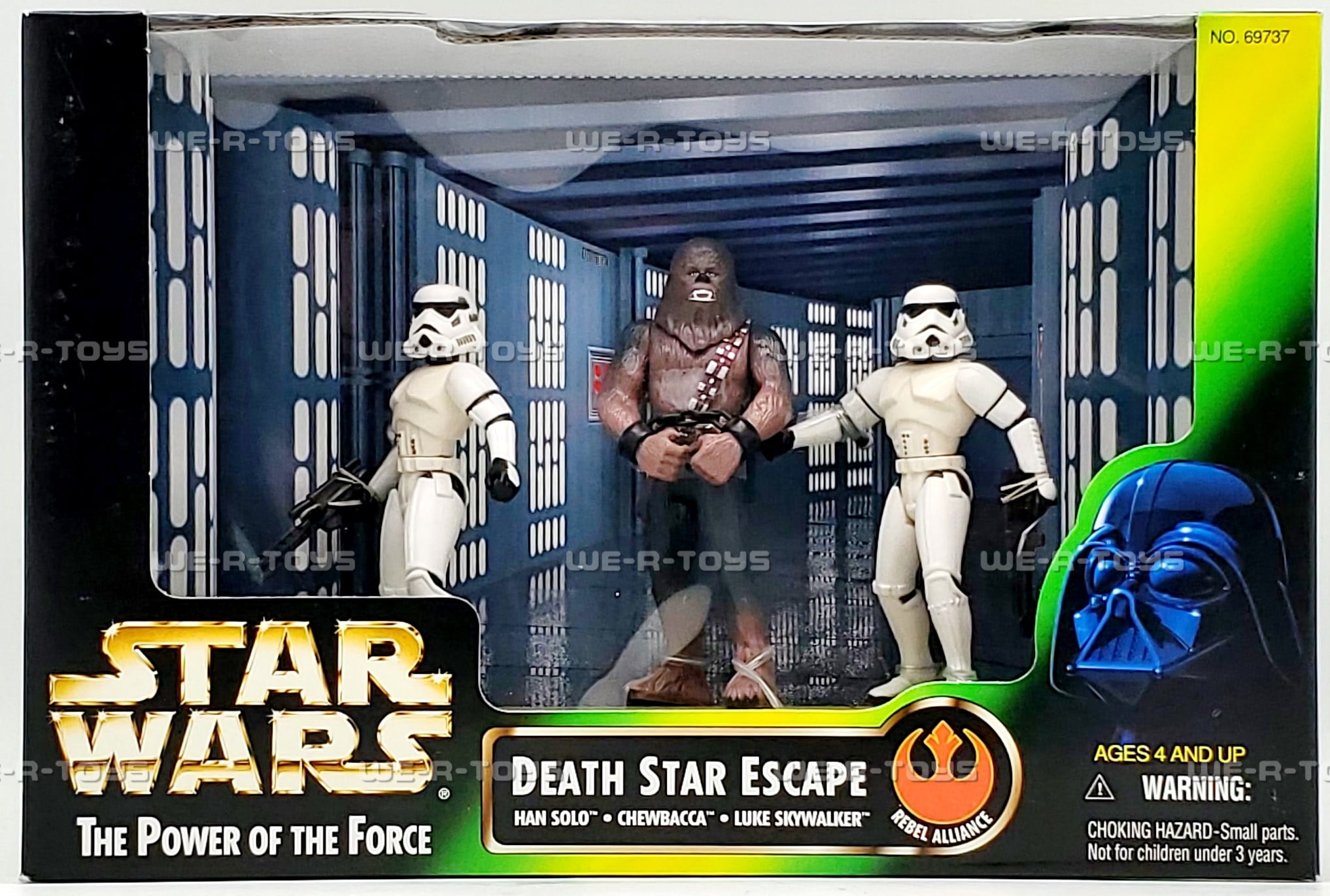 特撮 Star Wars: Power of the Force Han and Luke in Stormtrooper Disguise with Chewbacca as Prisoner Cinema Scenes Death Star Escape Action F Star Wars PotF Death Star Escape Action Figure Set Han Solo