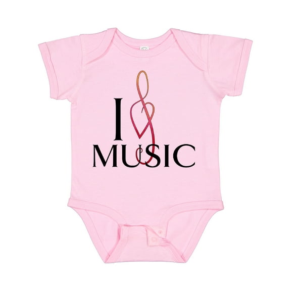 Inktastic I Love Music Boys or Girls Baby Bodysuit