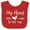 Red and White, variant on Inktastic My Aunt Loves Me Heart Boys or Girls Baby Bib