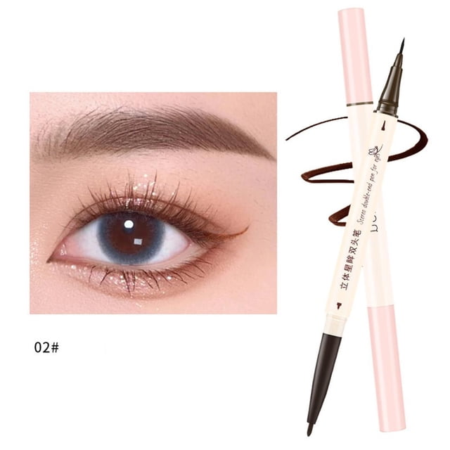 SharkTRUE Double-headed Eyebrow Pencil Ultral-fine Triangle Pen High Pigmemt Not-smudg.