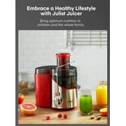 Juilist Juicer Machines, 3 Wide Mouth Juicer Extractor, 3-Speed Setting, 400W Easy to Clean, Red