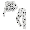 thumbnail image 4 of CONZONE Valentines Pajamas for Women Set 2 Peice Pjs Set for Women Valentine's Day Love Heart Print Long Sleeve Sleepwear Tops Pants Cozy Homewear Loungewear Sets, 4 of 4
