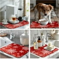 thumbnail image 7 of Christmas Dish Drying Mat for Kitchen Counter 16x18 Inch Red Snowflake Xmas Drying Pad Winter Holiday Dish Draining Mat Absorbent Microfiber Dish Drainer Rack Mat for Coffee Bar Kitchen, 7 of 7