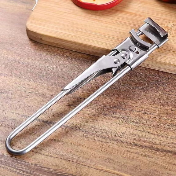 Vruelia Jar & Bottle Opener, Multifunctional Stainless Steel Easy Can Opener Jar Lid Gripper, Manual Adjustable Jar Bottle Opener Kitchen Gadgets