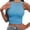 Sky Blue, variant on Sports Bras for Women Removable Padded Athletic Yoga Running Crop Tops Sleeveless Gym Workout Tops Light Gray Size S