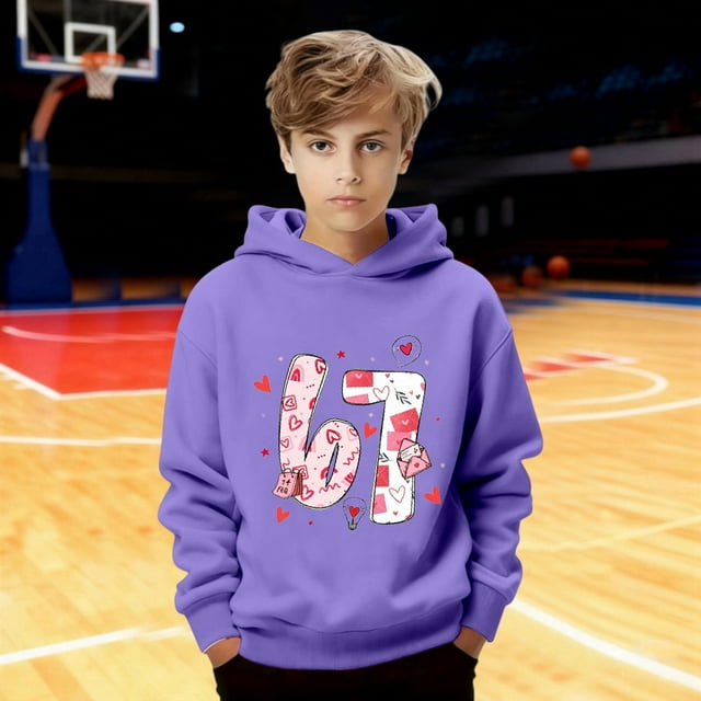 Girls Casual Long Sleeve Hooded Sweatshirt For Everyday Play And School Activities Product Classification