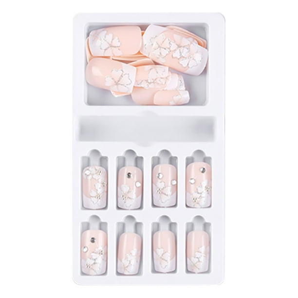pix Fake Nails At Walmart mnycxen fake nails reusable stick on nails press on full cover false nail tips 24pc