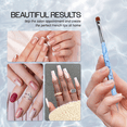 thumbnail image 5 of Ivy L Premium 2 Way French Manicure Gel Nail Brush and Dotting Tool - Blue and White Marble Acrylic Handle - Size 12, 5 of 7
