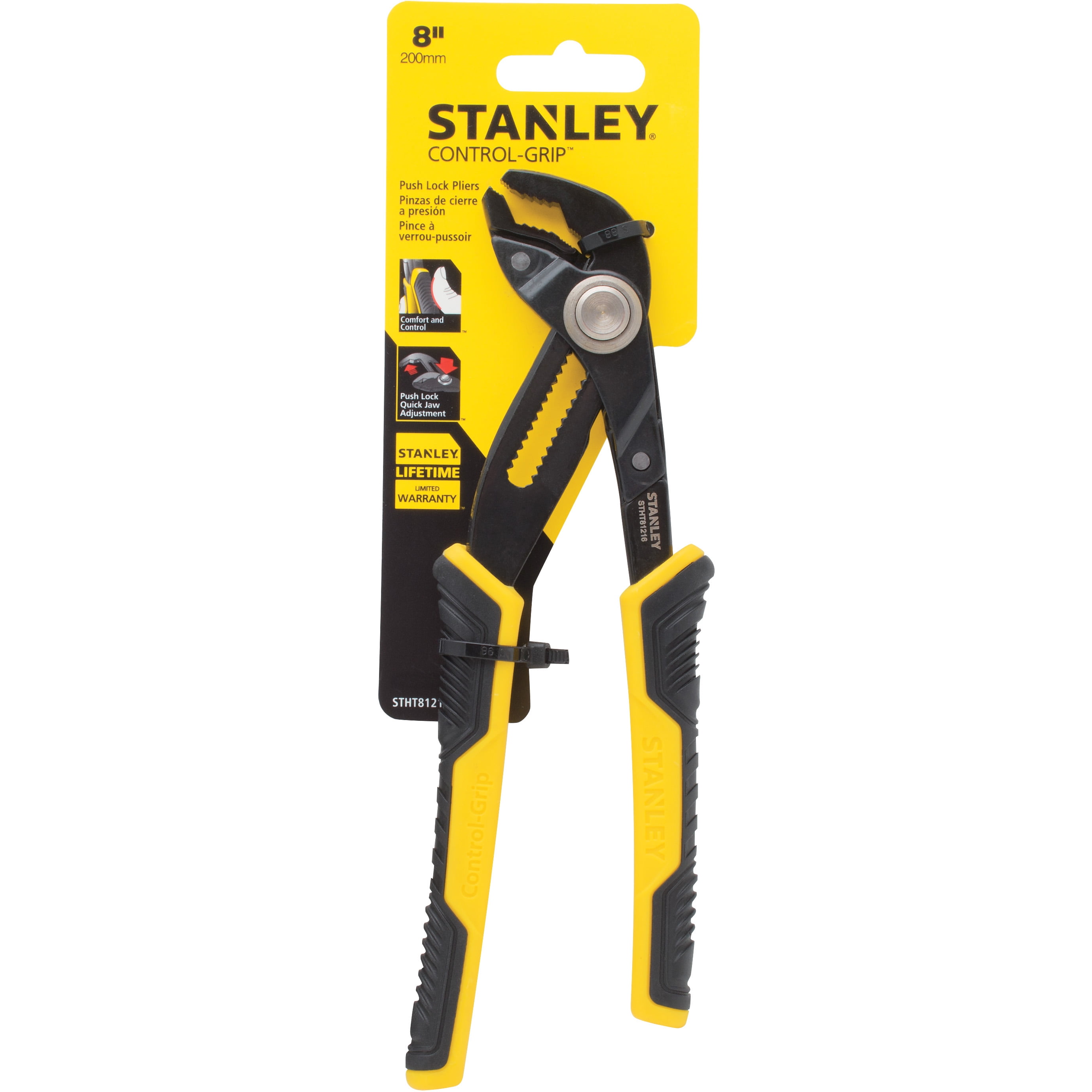 STANLEY STHT81216 8Inch CushGrip Push Lock Pliers