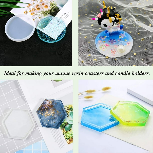 Round Resin Coaster Set and Holder – Pop Creatives