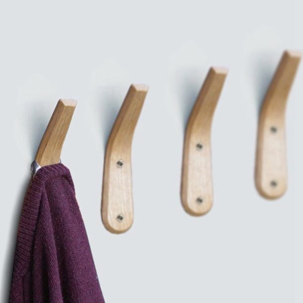 Ganchos De Madera, Resistentes Y Duraderos, 2 Uds., Ganchos Para Abrigos Saludables, Ecológicos, De Estilo Moderno Y Sencillo, Para Baño, Cocina, Tiendas, Sala De Estar, Cergrey Coat Hooks