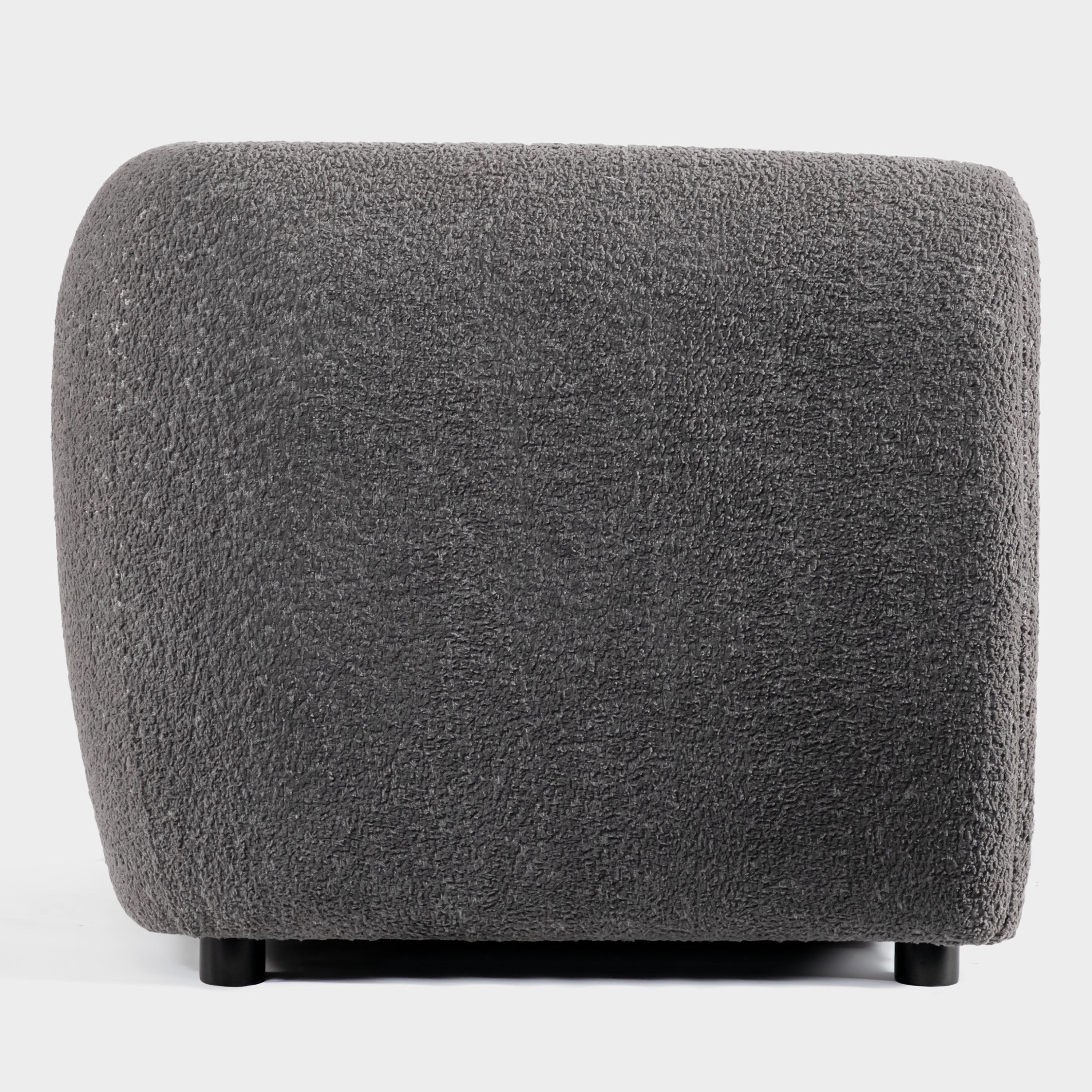 Furniture of America Nallia Tuxedo Style Upholstered Boucle Fabric Charcoal Gray Loveseat