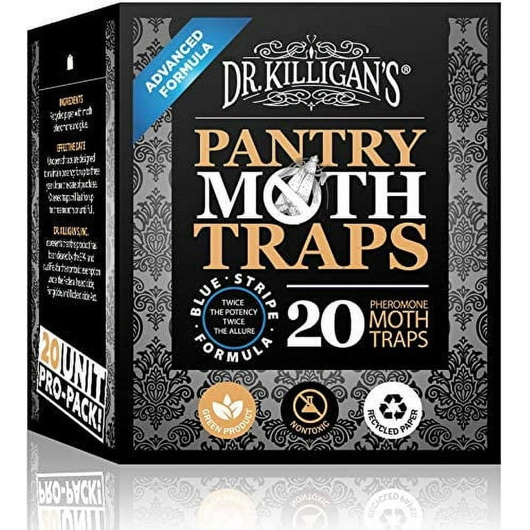 Dr. Killigan's Premium Pantry Moth Traps with Pheromones Prime | Non-Toxic  Sticky Glue Trap for Food and Cupboard Moths in Your Kitchen | How to Get