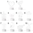 thumbnail image 2 of Wedding Anniversary Supplies USB Cable Home Decor Acrylic LED Night Lights 3D LED Light Rabbit Heart Love Luminous  Table Lamp 2, 2 of 8