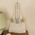 thumbnail image 5 of EliteGoogv Shoulder Bags For Women Bohemian Woven Womens Shoulder Bags Lightweight Spacious Tote Bags Summer Travel Handmade Beach Carryalls White, 5 of 9
