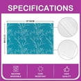 thumbnail image 4 of Teal Blue Table Place Mats, Set 18"x12" Flower Plum Blossom Placemats Set of 4 Decor Branches Placemat for Kitchen Dining Table Decor Indoor Outdoor, 4 of 4