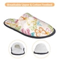 thumbnail image 3 of Balery Retro Colorful Butterfly Pantuflas de Casa de Felpa Silenciosas con Diseño Estampado, Zapatillas Cómodas Antideslizantes de Algodón para Interior-Medium, 3 of 8