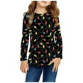 thumbnail image 2 of Aboser Kids Toddler Christmas T-Shirt for Girls Boys Long Sleeve Holiday Tees Fashion Colorful Graphic Tshirts Cute Little Boys Girl Layering Tee, 2 of 6