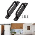 thumbnail image 4 of MYG 2Pcs Black Door Pull Handles Aluminium Alloy Sliding Pull Gate Shed Handles, 4 of 9