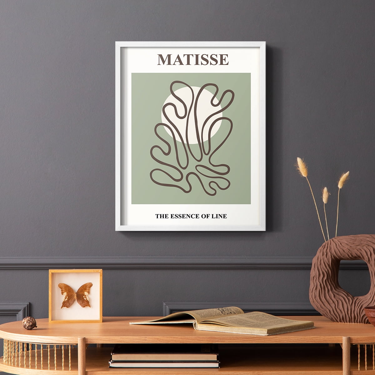 Matisse CXIII Framed Print in White Solid Wood 11 x 14 Framed Print