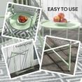thumbnail image 4 of Outsunny 18" Outdoor Side Table with Removable Tray and Folding Legs, Green, 4 of 10