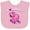 AD-Pink, variant on Inktastic I Love Hippos with Pink Hippo and Flowers Boys or Girls Baby Bib
