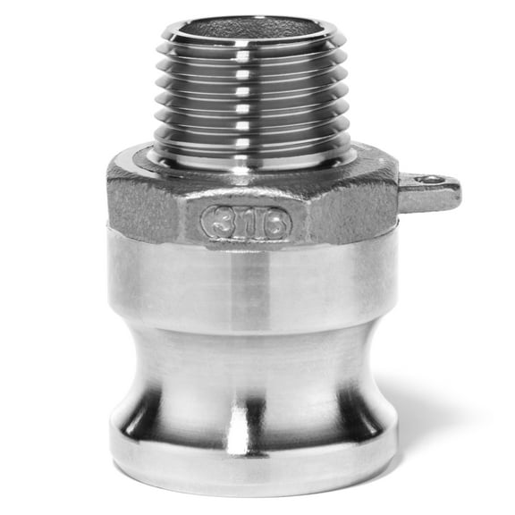 Cam and Groove Fitting, 304SS, F, 1" Adapter x 1" Male NPT