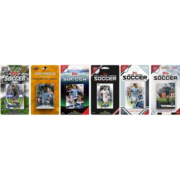 C&I Collectables SPORTKC619TS MLS Sporting Kansas City 6 Different Licensed Trading Card Team Set