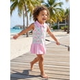 thumbnail image 4 of BemeyourBBs Toddler Baby Girl Golf Dress Outfit Infant Girls Summer Fall Dress Golf-themed Embroidered Half Button Up Lapel V Neck Sleeveless Pleated Hem Dress, 4 of 9