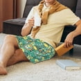 thumbnail image 6 of Bixox Men's Animals with Leaf printed lightweight casual shorts, soft sleep shorts with pockets., 6 of 7