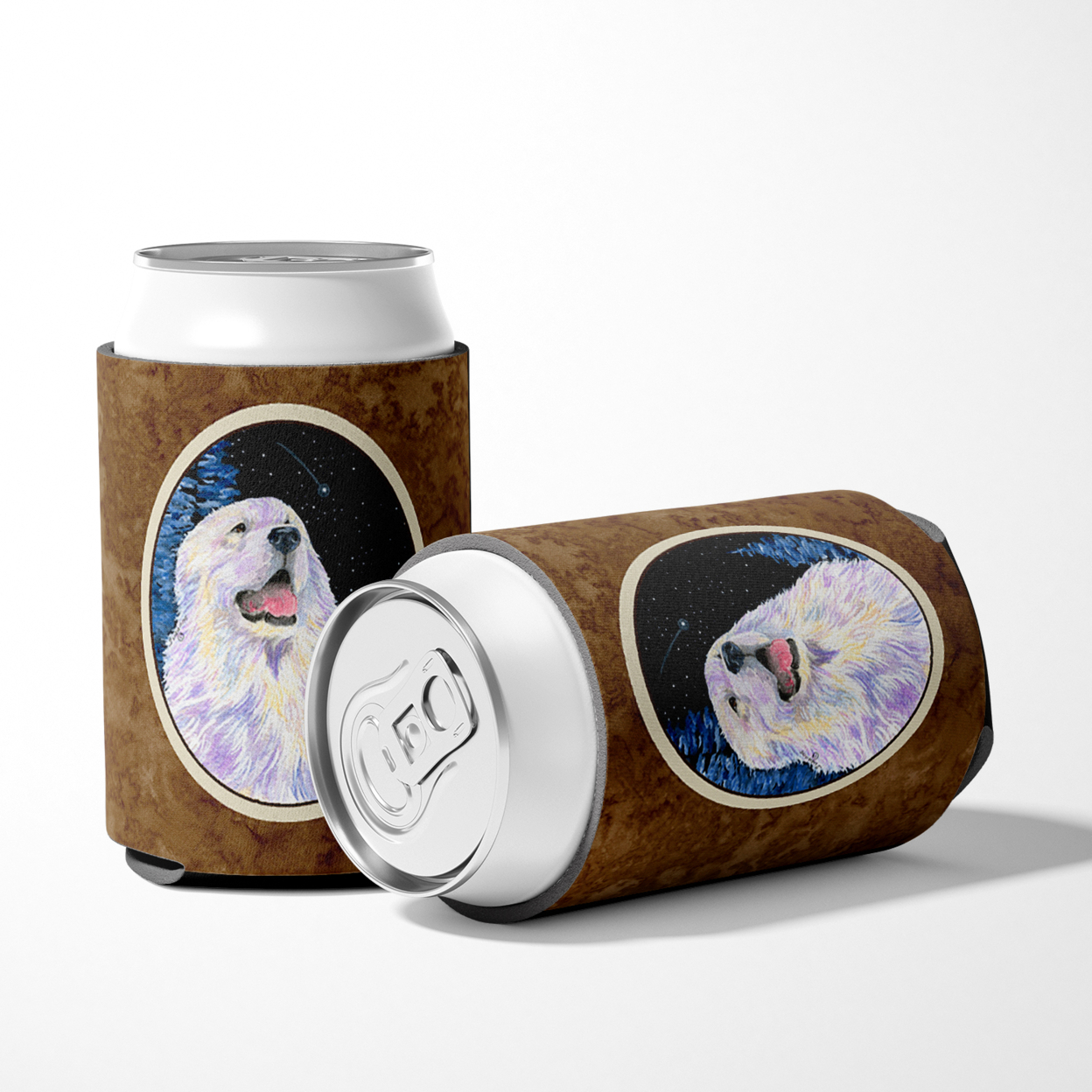 Carolines Treasures SS8466CC Starry Night Great Pyrenees Can or Bottle Hugger Can Hugger multicolor