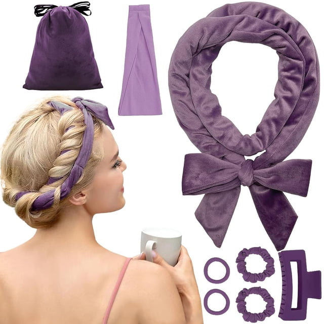 ZIMRAHYG Rizos Sin Calor, Rizadores de Cabello Sin Calor 8 Piezas, Kit de Ondas Sin Calor Con Pinzas