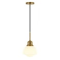 thumbnail image 3 of Henn&Hart 8" Brass Metal/Glass Pendant, 3 of 8