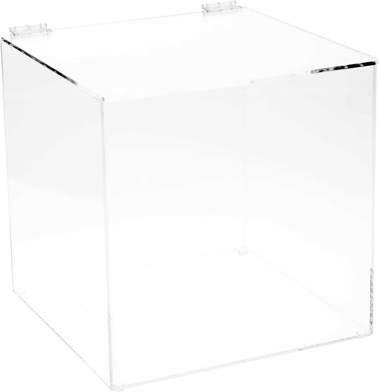 Plymor Clear Acrylic Square Open Top Merchandise Display Tray 12"W x 12"D x 2"H 