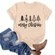 thumbnail image 1 of Puntoco Blusa de manga corta con estampado de moda para mujer, divertida camiseta de cuello redondo, 1 of 3