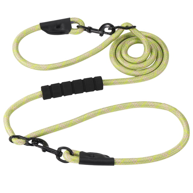 Heavy Duty Reflective Dog Leash, 2-in-1 Multifunctional Lead with Padded Handle, 7.5ft Hands-Free Crossbody Rope for Small Medium Large Dogs Up to 220lbs