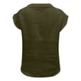thumbnail image 5 of Womens Summer Cap Sleeve Tops Casual Crew Neck Loose Fit Knit Lightweight Sweater Pullover Top, 5 of 5