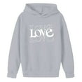 thumbnail image 2 of Eltusu Boys Valentines Hoodies, Long Sleeve Printed Spring Fall Relaxed Fit Pullover Sweatshirts Gray Size 13-14 T, 2 of 3