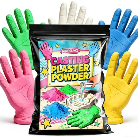 Blue gypsum powder, Paris gypsum hand mask casting powder, gypsum cement, ceramic and ceramic craft gypsum powder, suitable for mold making, gift giving (Blue, 1 pound)