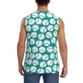 thumbnail image 4 of Goofa Green Baseball Printed Men's Sleeveless T-Shirt - Athletic Gym Workout Tank Top for Men - Moisture-Wicking, UPF 30+ Quick-Dry Muscle Tee-3X-Large, 4 of 8
