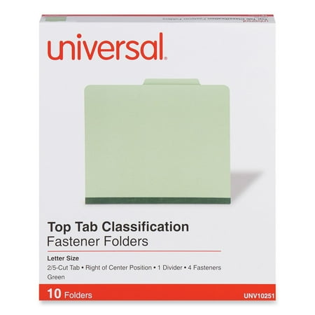 UPC 087547102510 product image for Universal UNV10251 4-Section Pressboard Classification Folder - Letter  Green (1 | upcitemdb.com