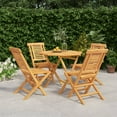 thumbnail image 1 of vidaXL 5 Piece Garden Dining Set Solid Wood Teak, 1 of 5