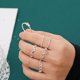 thumbnail image 4 of 8 Piezas Anillos Apilables de Plata para Mujer Anillos de Nudillos Apilables de Plata Dorada Anillos de Banda de Oro Delicados y Delicados con Pulgar Girado Juego de Anillos de Plata Eternidad con De, 4 of 5