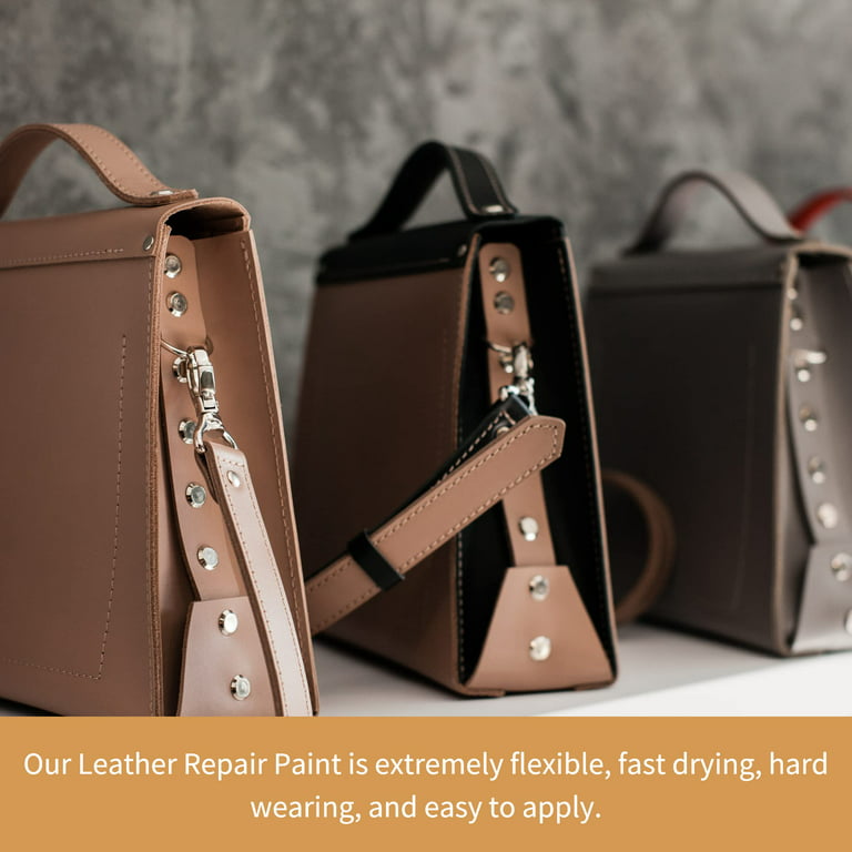 Leather Repair Paint - ALL IN ONE Leather Dye For Restoring Colour to  Leather