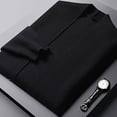 thumbnail image 3 of 2DXuixsh Lightweight Wool Cardigan Sweater Mens Autumn Leisure Solid Fasten Pocket Thin Jacket Blouse Coat Cardigan Top Mens Open Front Cardigan Sweaters Black L, 3 of 4
