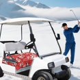 thumbnail image 4 of Yuyamidu HO-HO-HO Golf Cart Seat Covers, Fluffy Candy Canes Golf Cart Seat Towel Blanket, Fits More 2 Person Seats Club Car, Christmas Decoration, 4 of 8