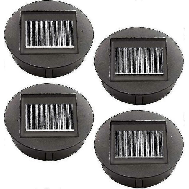 4 Pieces Replacement Solar Lights With Led Bulbs, Solar Top Lights Replacement, Led Solar Panel Lantern Cover For Outdoor Hanging Garden Lantern Qyroa