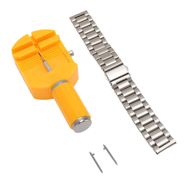 Stainless Steel Watch Band, Quick Release Metal Watch Band Watch Band Replacement Solid 20mm with Removal Tool for Smart Watches for Men Siliver,Black