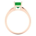 thumbnail image 4 of 1 ct Asscher Cut Simulated Emerald Solitaire 18K Rose Gold Womens Engagement Ring, 4 of 5