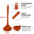thumbnail image 2 of 11.6 Inch Silicone Soup Ladle Spoon Restaurant Kitchen Scoop Utensil Cooking Supplies Orange, 2 of 7